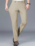 [PAGUE 2 LEVE 4] Calça de Alfaiataria Italian em Malha de Seda Gelo e Viscose + BRINDES: Cinto e Jaqueta Tática