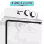 Secadora de Roupa 8 kg com timer ar quente e frio + Omo Lava Roupas de Brinde